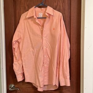 Brooks Brothers Madison Fit Shirt Button Down Solid Coral Color